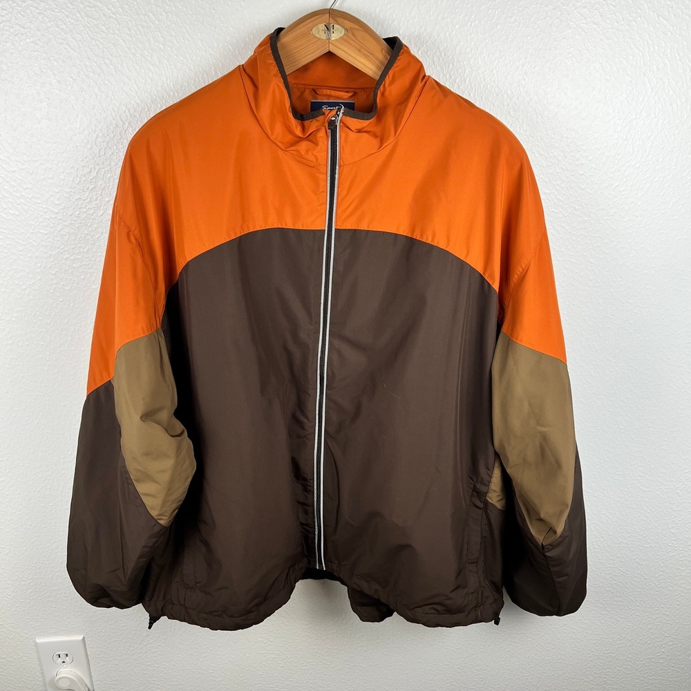 Roundtree & Yorke Sport Windbreaker Jacket Mens 3X Vintage Retro Sportswear